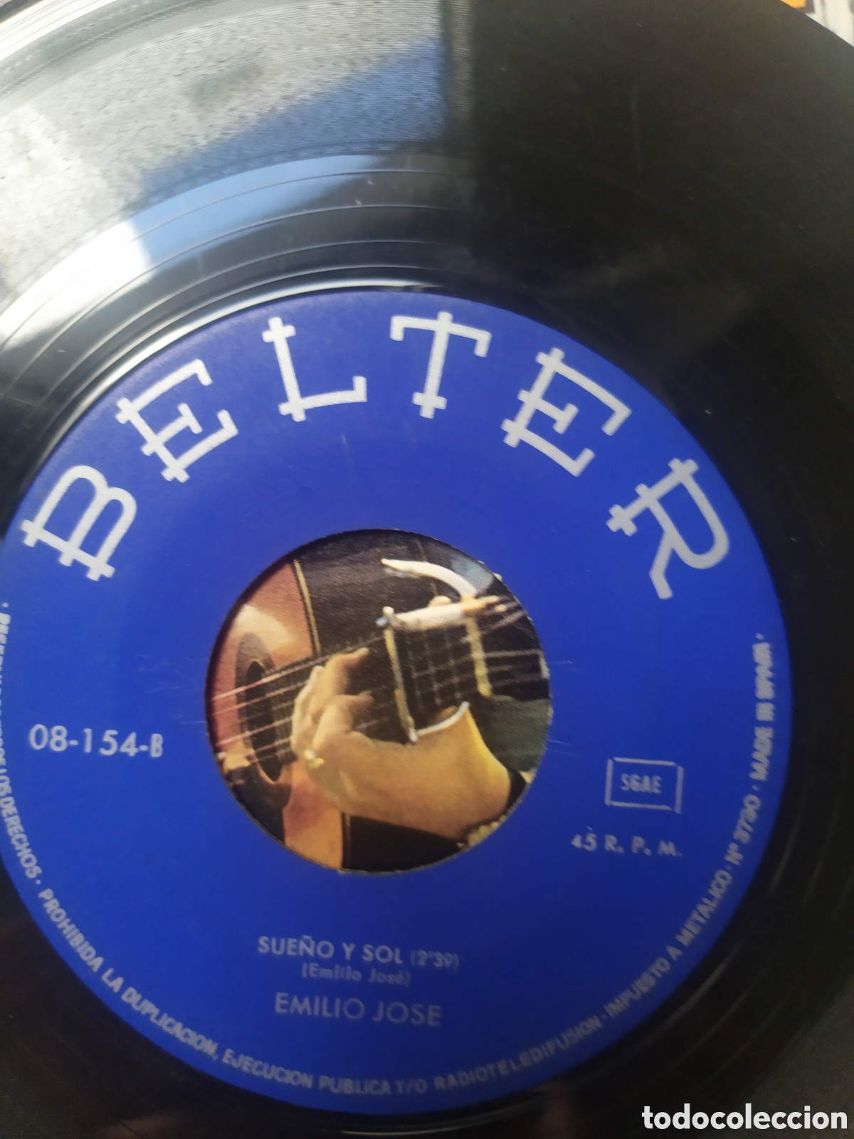 Discos de vinilo: Single Emilio Jos&eacute;. Queja en el aire / Sue&ntilde;o y sol - Foto 4