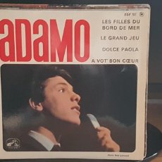 Discos de vinilo: C1 - ADAMO ”LES FILLES DU BORD DE MER / DOLCE PAOLA / LE GRAN JEU +1” - MADE IN FRANCE - EP AÑO 1967. Lote 401074144