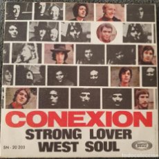 Discos de vinilo: CONEXION - 7” SPAIN 1969 - STRONG LOVER // WEST SOUL - NUEVO !!! (SONOPLAY 20203). Lote 401083619