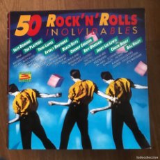 Discos de vinilo: VV.AA. - 50 ROCK 'N' ROLLS INOLVIDABLES - LP TRIPLE PERFIL 1990. Lote 401150269