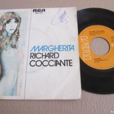 Discos de vinilo: RICHARD COCCIANTE - MARGHERITA / PRIMAVERA. SINGLE 7”, EDICIÓN ESPAÑOLA DE 1976. BUEN ESTADO. Lote 401155254