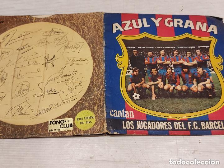 Discos de vinilo: AZULGRANA JUGADORES DEL BAR&Ccedil;A vinilo single - Foto 3