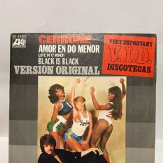 Discos de vinilo: SINGLE - CERRONE - LOVE IN C MINOR / BLACK IS BLACK - HISPAVOX - MADRID 1977. Lote 401254224