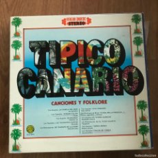 Discos de vinilo: VV.AA. - TÍPICO CANARIO - CANCIONES Y FOLKLORE - LP CANARY RECORDS 1976. Lote 401254404
