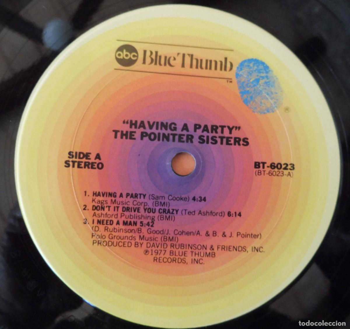 Discos de vinilo: LP - Pointer Sisters &ndash; Having A Party - ABC Blue Thumb &ndash; BT-6023 - US 1977 - - Foto 4