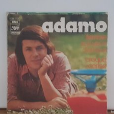 Discos de vinilo: C1 - ADAMO ”FEMME AUX YEUX D'AMOUR / CROQUE-CERISE” - MADE IN FRANCE - SINGLE AÑO 1972. Lote 401324829