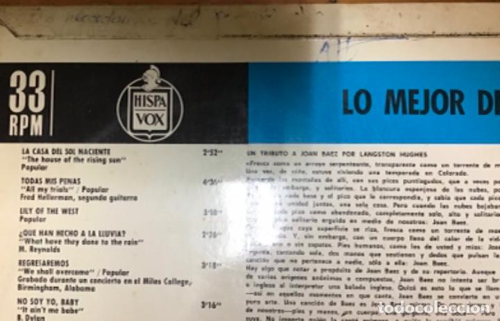 Discos de vinilo: LO MEJOR DE JOAN B&Aacute;EZ, DISCO - Foto 3