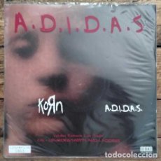 Discos de vinilo: KORN ADIDAS VINILO 10 UK WHITE NUMBERED 1997. Lote 401360854