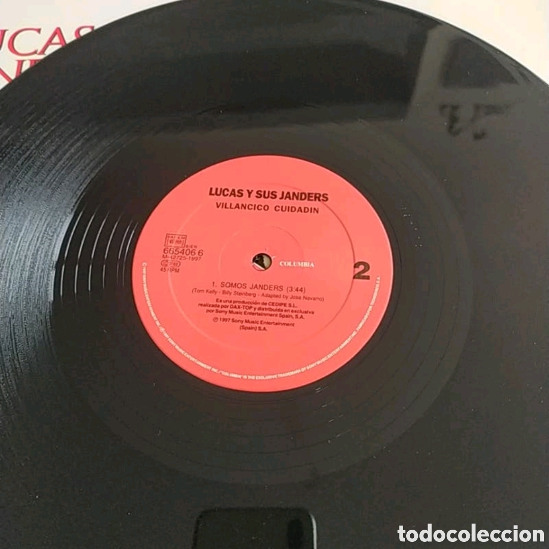 Discos de vinilo: Maxi single Lucas y sus Janders. Villancico Cuidadin - Foto 4
