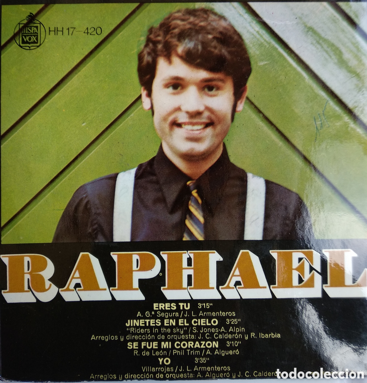Discos de vinilo: RAPHAEL, ERES TU, HISPAVOX, 1969, LCS.2 - Foto 2