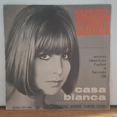 Discos de vinilo: C1 - MARISA SANNIA ”CASA BIANCA / VORREI AVERE TANTE COSE” - MADE IN ITALY - SINGLE AÑO 1968. Lote 401435699