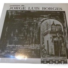 Discos de vinilo: POESIAS DE JORGE LUIS BORGES ERNESTO BIANCO AGUILAR VINILO. Lote 401446829