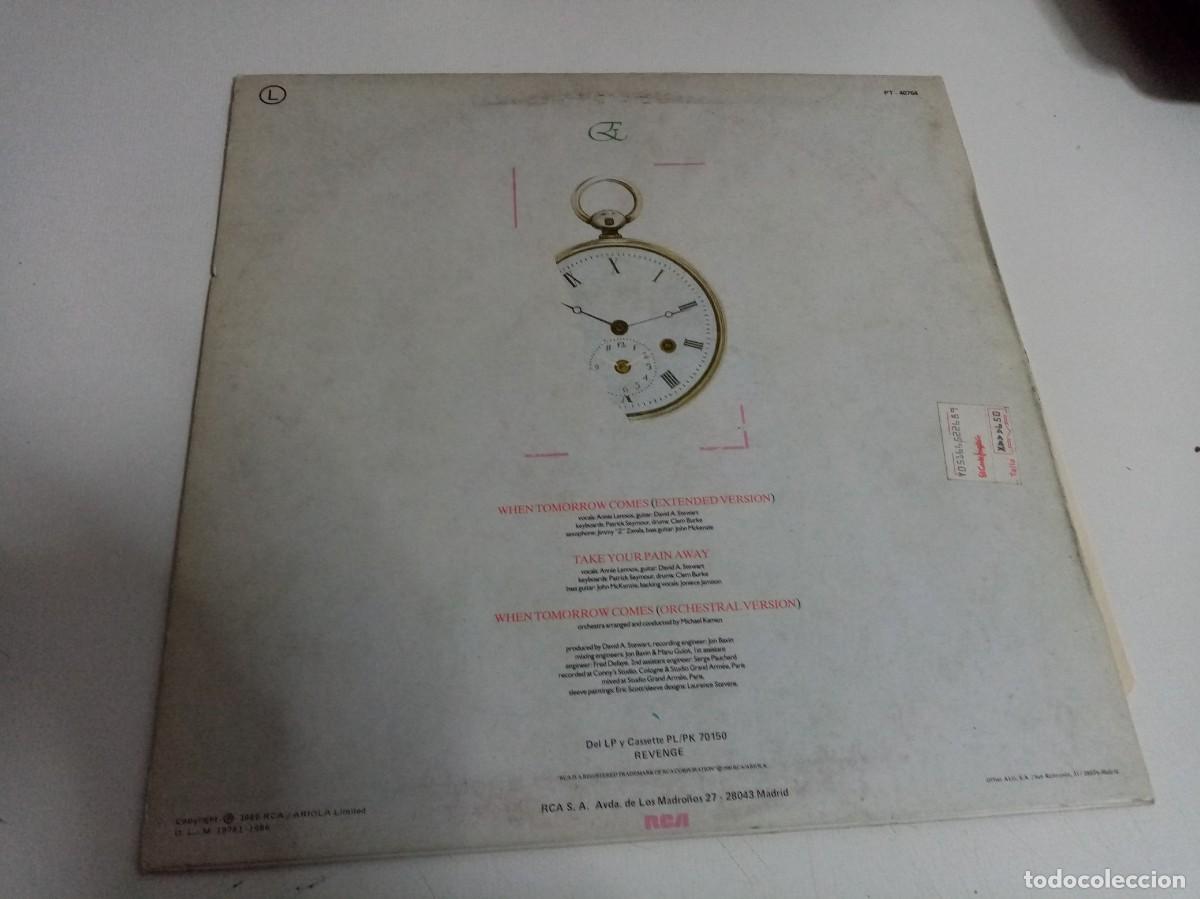 Discos de vinilo: DISCO MAXISINGLE DE VINILO EURYTHMICS - WHEN TOMORROW COMES - Foto 5