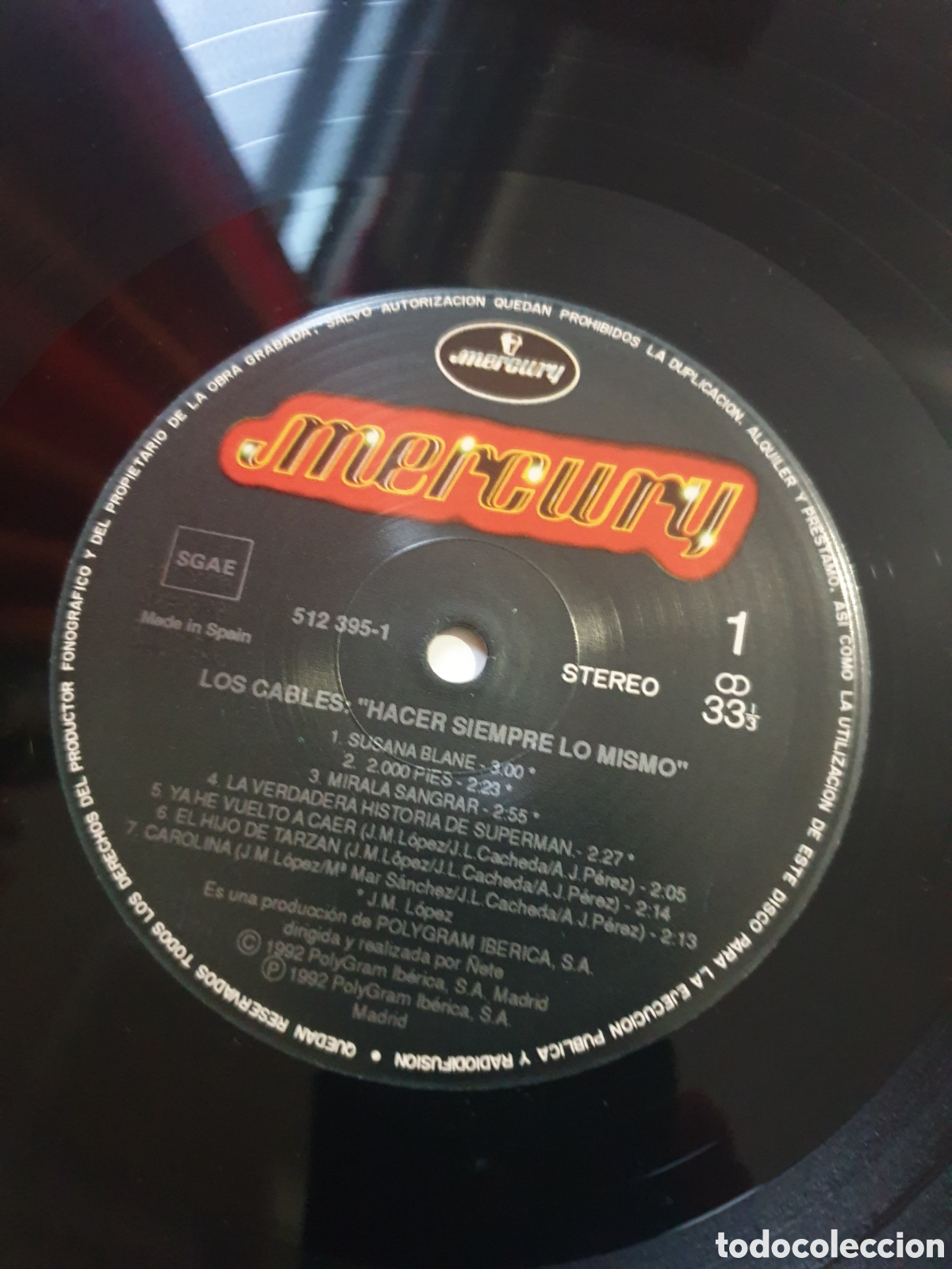 Discos de vinilo: Los cables - hacer siempre lo mismo - Foto 3