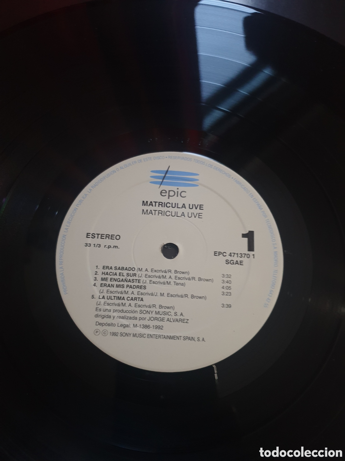 Discos de vinilo: Matr&iacute;cula uve - Matricula Uve - Foto 3