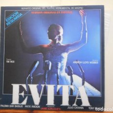 Discos de vinilo: LP. EVITA. TEATRO MONUMENTAL DE MADRID. VERSIÓN ORIGINAL EN ESPAÑOL.. Lote 401501414