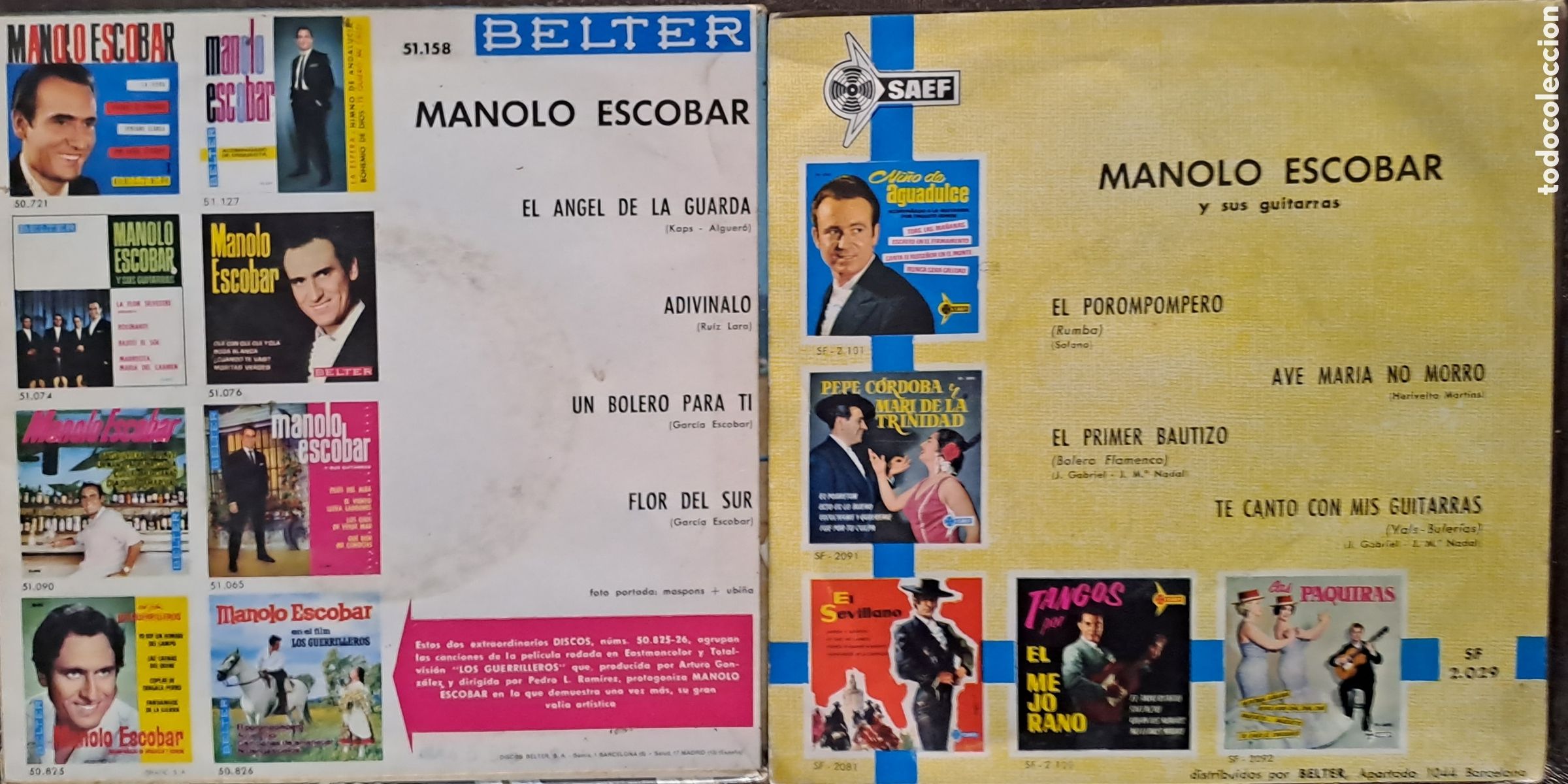 Discos de vinilo: 2 EP s MANOLO ESCOBAR. - Foto 2