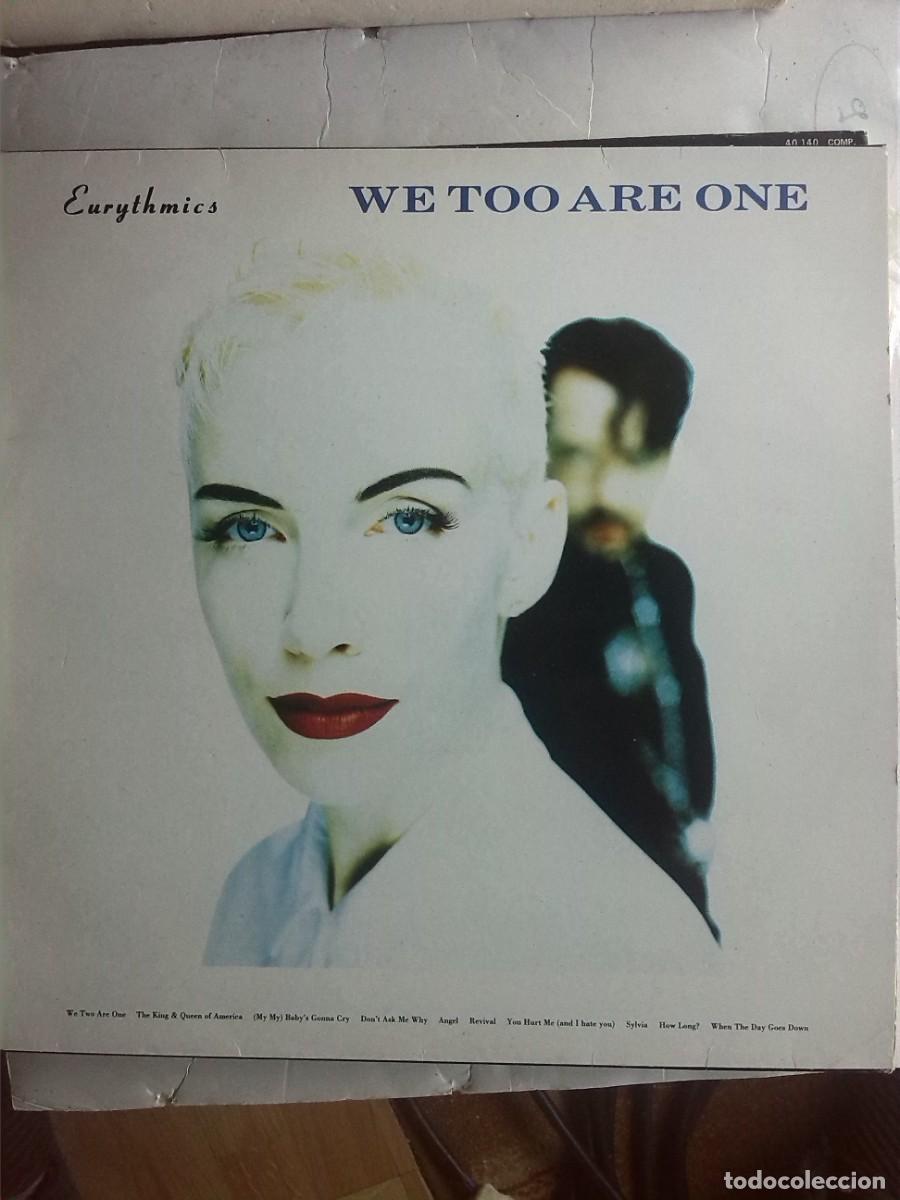 Discos de vinilo: eurythmics we too are one 1989 insert lp - Foto 1
