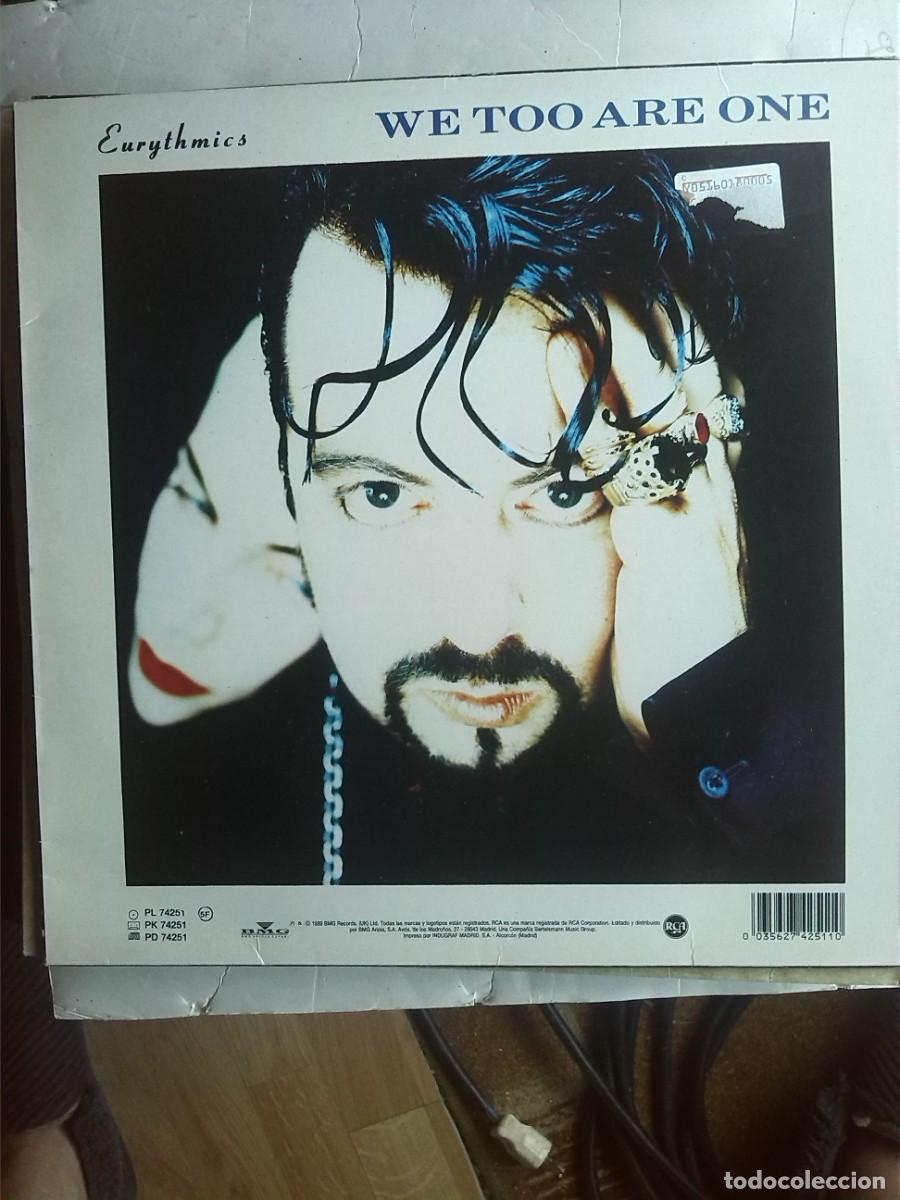 Discos de vinilo: eurythmics we too are one 1989 insert lp - Foto 2