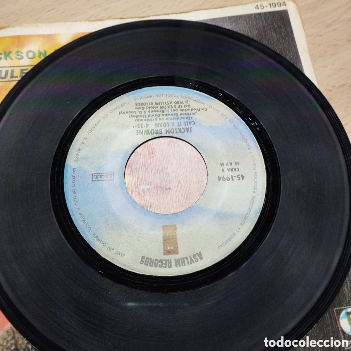 Discos de vinilo: Single 7&rdquo; Jackson Browne 1980 Boulevard. - Foto 3