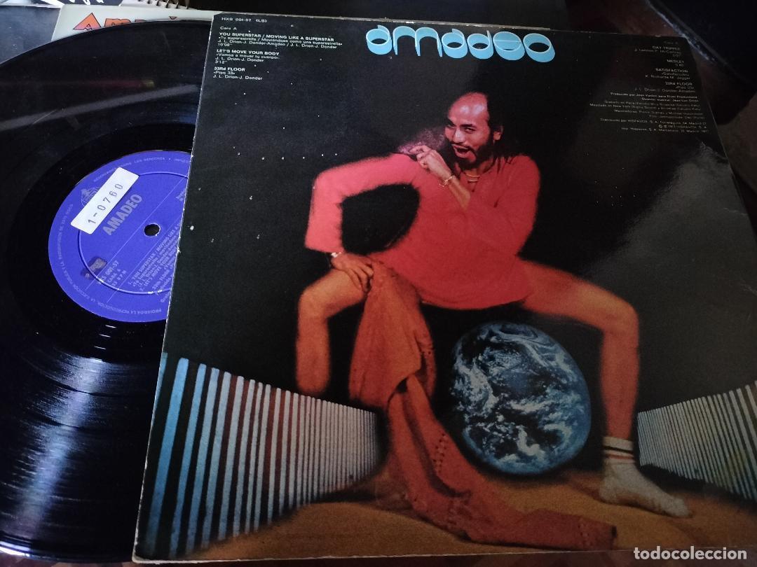 Discos de vinilo: AMADEO - MOVING LIKE A SUPERSTAR LP HISPAVOX 1977 - DISCO - Foto 2