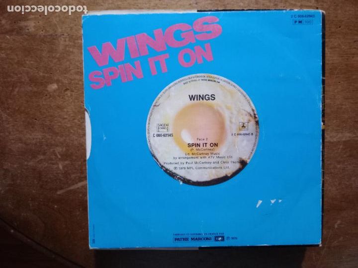 Discos de vinilo: Wings - getting closer + spin It on - Foto 2