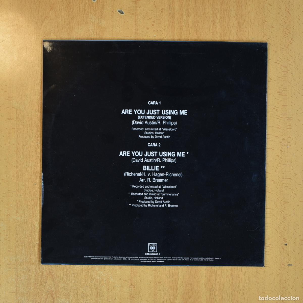 Discos de vinilo: RICHENEL - ARE YOU JUST USING ME - MAXI - Foto 2