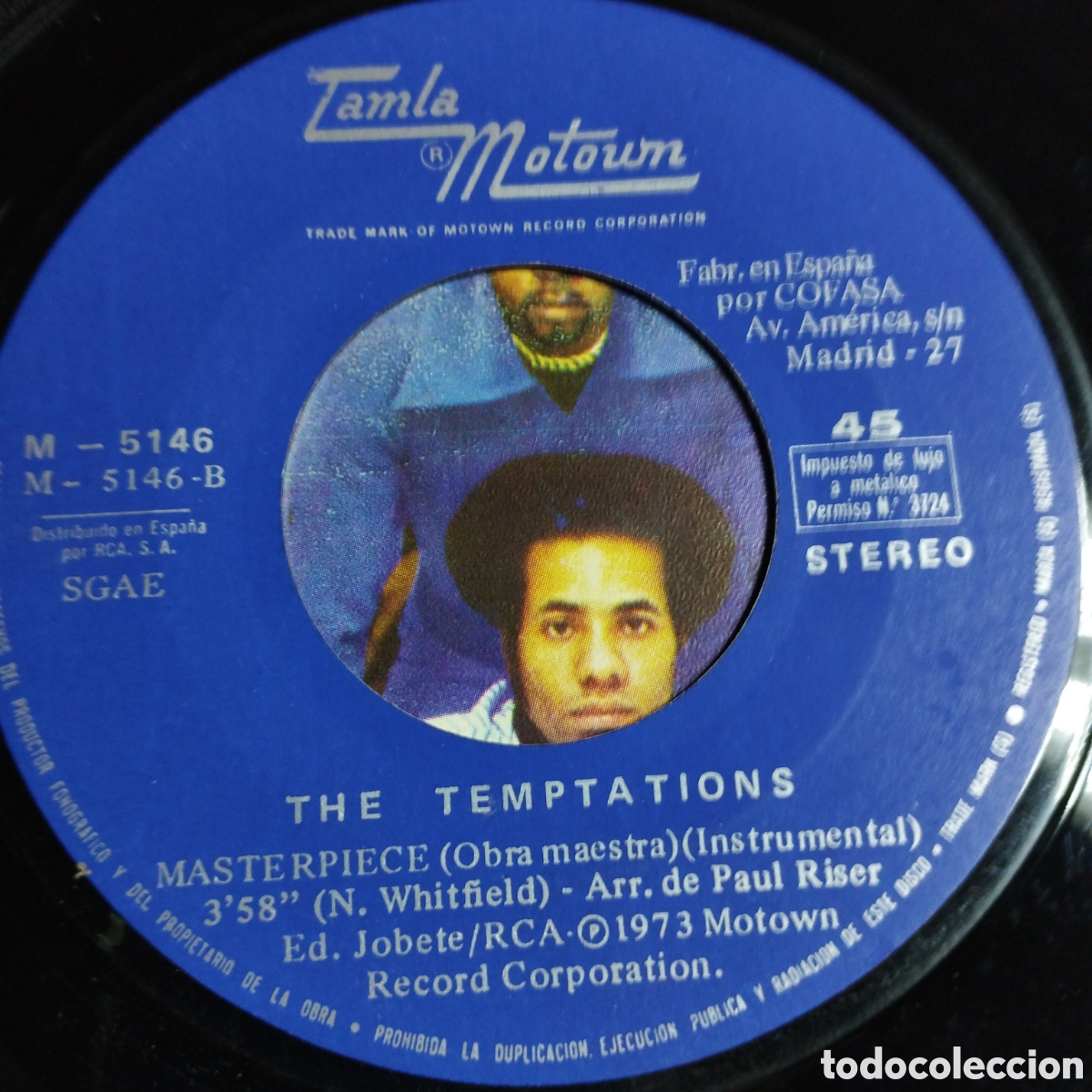 Discos de vinilo: Single 7&rdquo; The Temptations 1973 M&aacute;sterpiece. - Foto 3