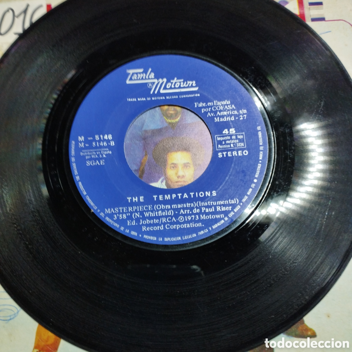 Discos de vinilo: Single 7&rdquo; The Temptations 1973 M&aacute;sterpiece. - Foto 4