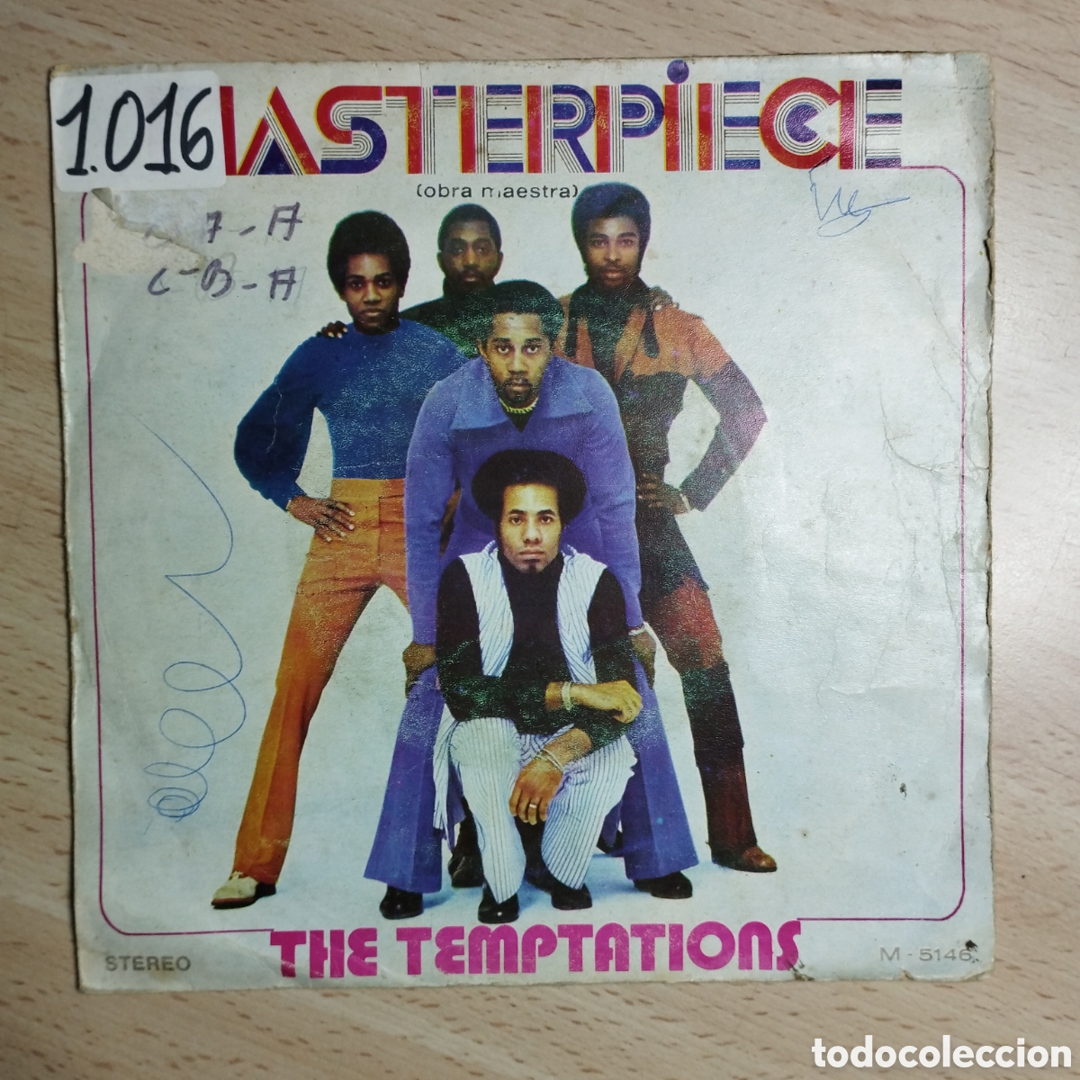 Discos de vinilo: Single 7&rdquo; The Temptations 1973 M&aacute;sterpiece. - Foto 1