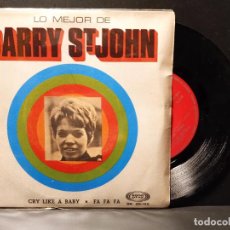 Discos de vinilo: BARRY ST. JOHN CRY LIKE A BABY / FA FA FA SINGLE SPAIN 1969 PEPETO TOP. Lote 401668774