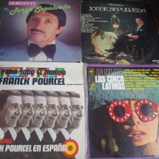 Discos de vinilo: LOTE COLECCION 5 DISCOS LP LPS JORGE SEPÚLVEDA 5 LATINOS FRANK POURCEL. Lote 401724739