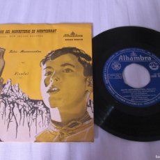Discos de vinilo: ESCOLANIA MONASTERIO DE MONTSERRAT SALVE MONTSERRATINA /VIROLAI. SINGLE ED 7” 1962. MAGNÍFICO ESTADO