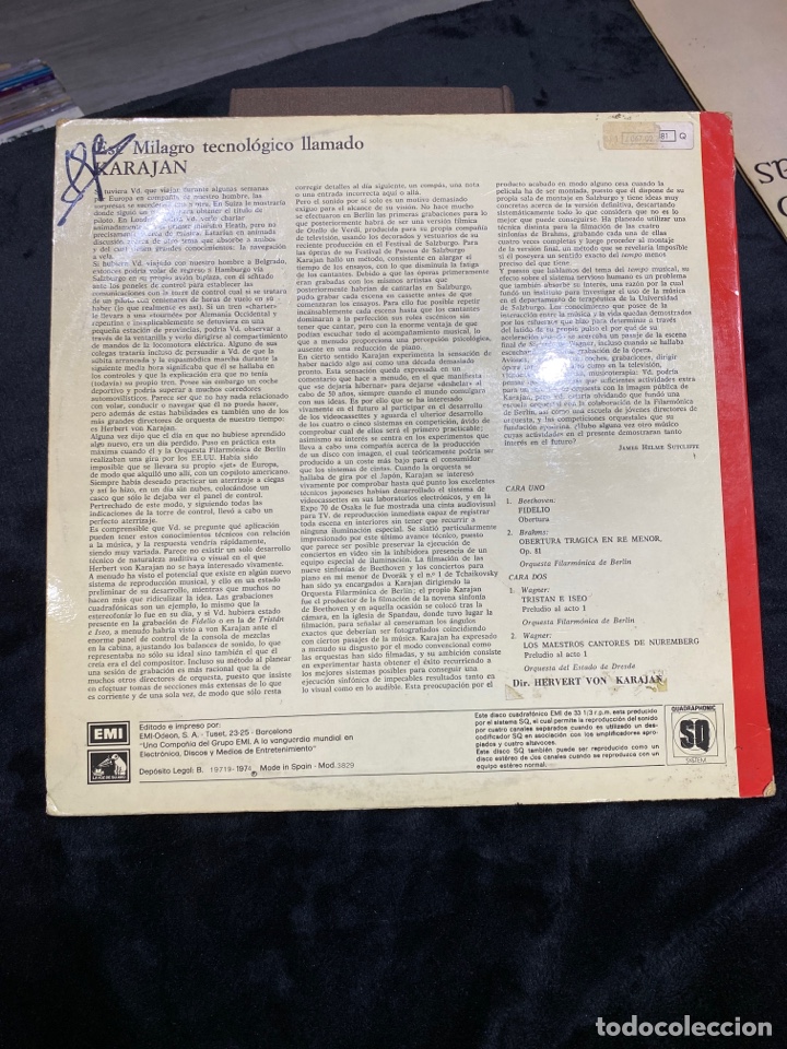 Discos de vinilo: LP HERBERT VON KARAJAN. BEETHOVEN, WAGNER, BRAHMS - Foto 2