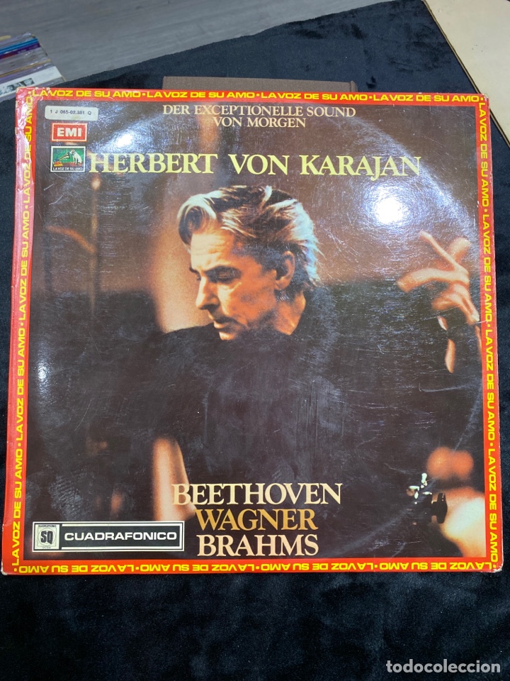 Discos de vinilo: LP HERBERT VON KARAJAN. BEETHOVEN, WAGNER, BRAHMS - Foto 1