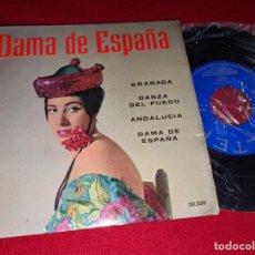 Discos de vinilo: ORQ.SINF. AIRE & EMMA MALERAS DIR;D'ARTEGA DAMA DE ESPAÑA/ANDALUCIA/GRANADA +1 EP 7'' 1960 BELTER. Lote 401762269