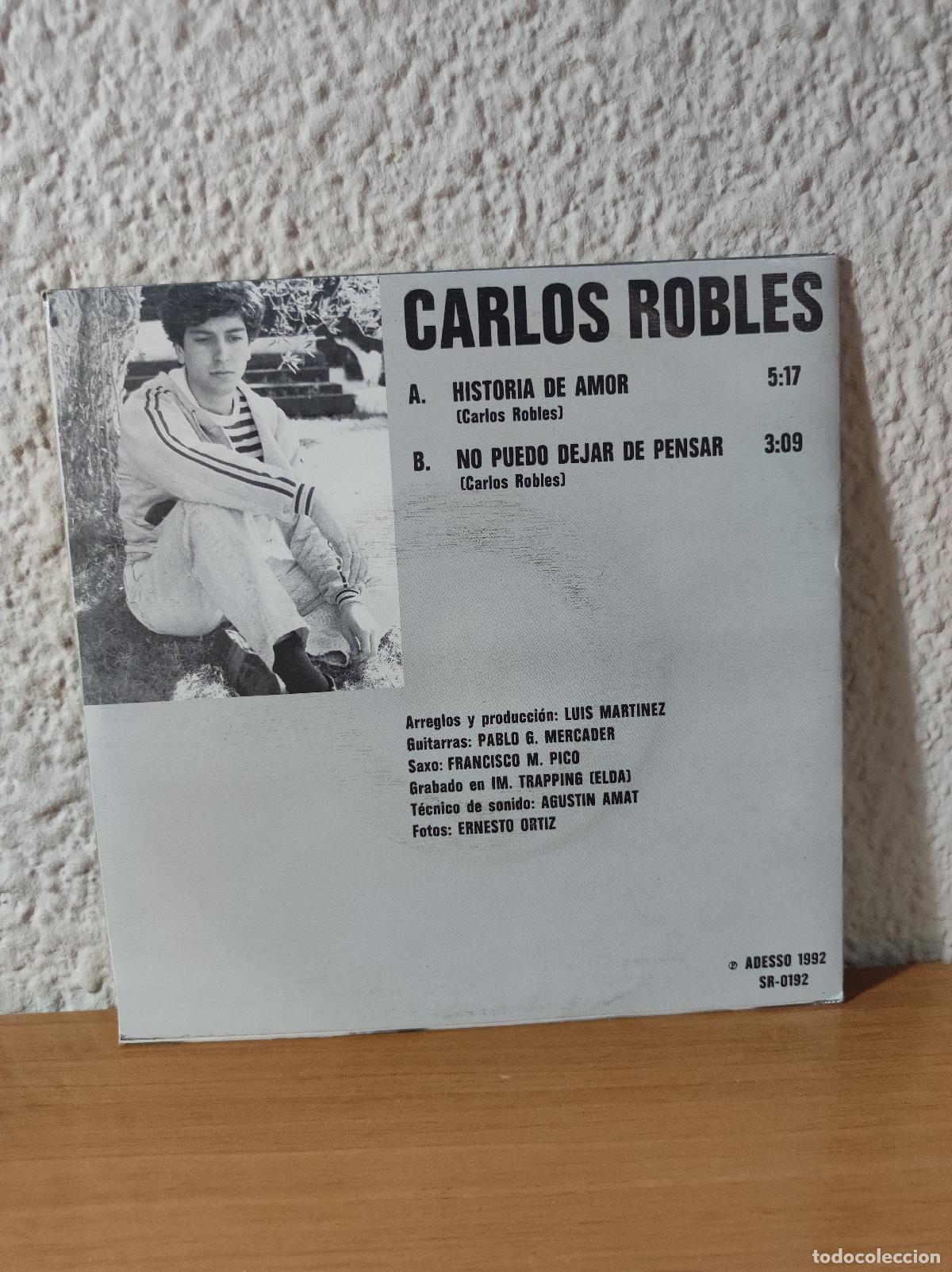 Discos de vinilo: CARLOS ROBLES HISTORIA DE AMOR - Foto 2