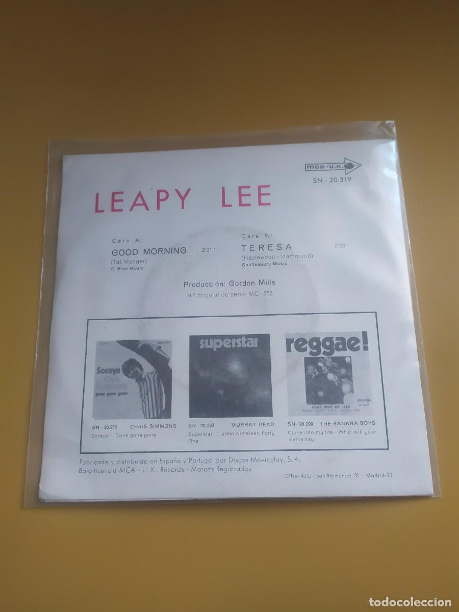 Discos de vinilo: Leapy Lee - Good Morning / Teresa 1970 - Foto 2