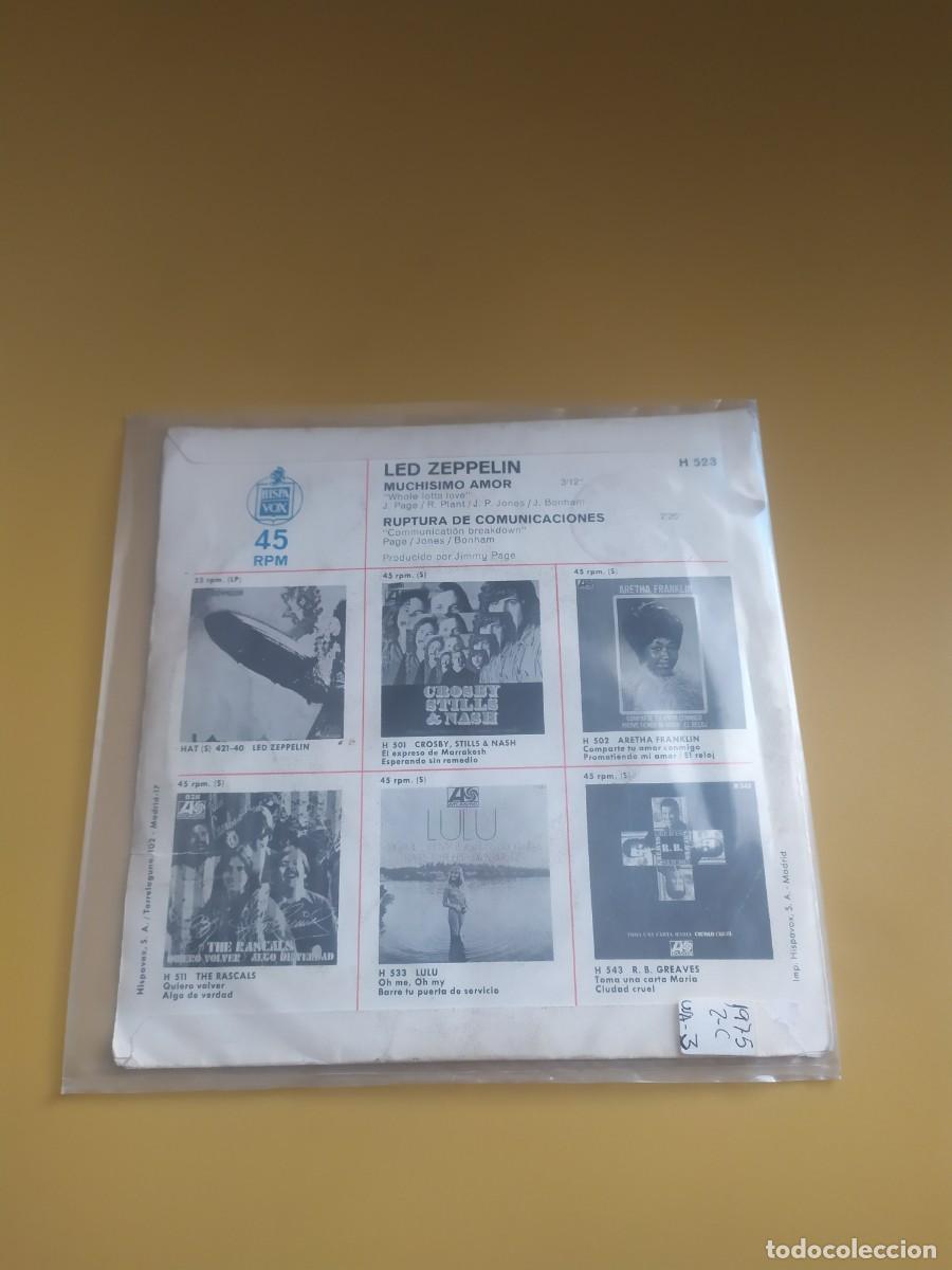 Discos de vinilo: Led Zeppelin - Whole lotta love / Communication breakdown 1969 - Foto 2