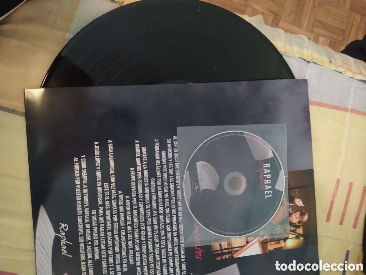 Discos de vinilo: Vinilo LP + CD Raphael sinphonico sinf&oacute;nico - Foto 3