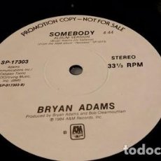 Discos de vinilo: BRYAN ADAMS SOMEBODY VINILO MAXI USA PROMO DIFICIL 1984. Lote 401865249