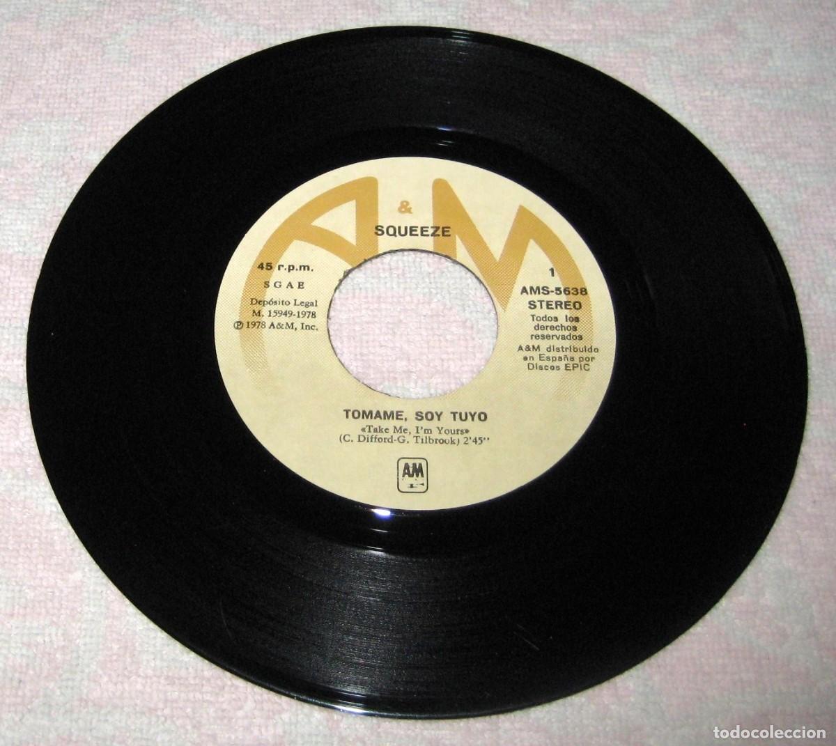 Discos de vinilo: SQUEEZE - Tomame soy tuyo - Single (A&M 1978) Spain - Foto 2