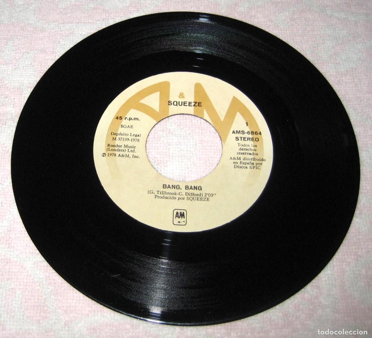 Discos de vinilo: SQUEEZE - Bang Bang - Single (A&M 1978) Spain - Foto 2