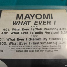 Discos de vinilo: MAYOMI ‎– WHAT EVER I. 1994. VIRGIN RECORDS SWEDEN AB ‎– MAY 112. FORMATO:12''.PROMO.BUEN ESTADO. Lote 401917864