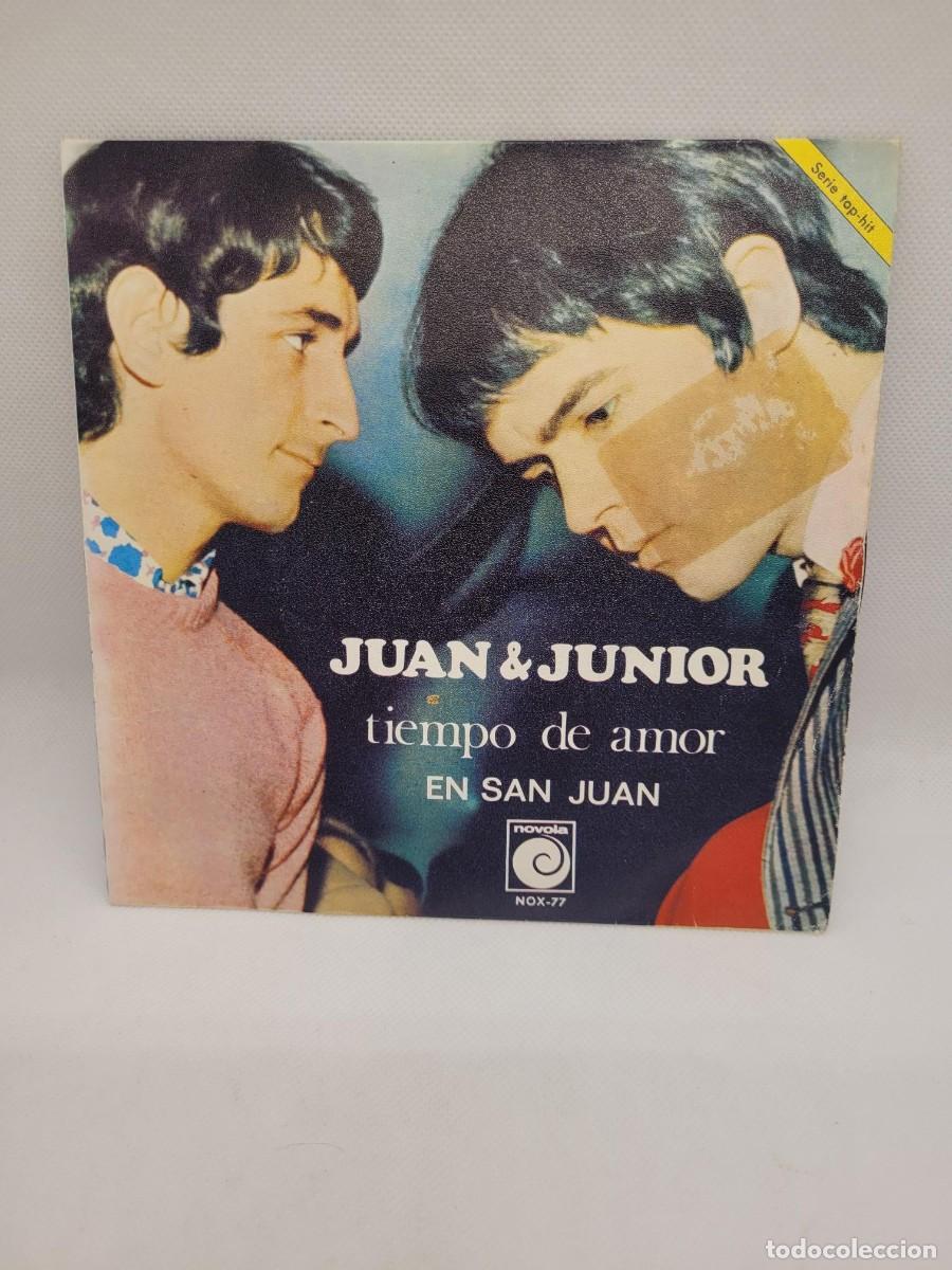 Discos de vinilo: JUAN Y JUNIRO TIEMPO DE AMOR vinilo single - Foto 1