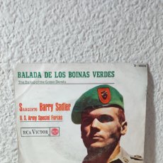 Discos de vinilo: SARGENTO BARRY SADLER – BALADA DE LOS BOINAS VERDES. Lote 401949609