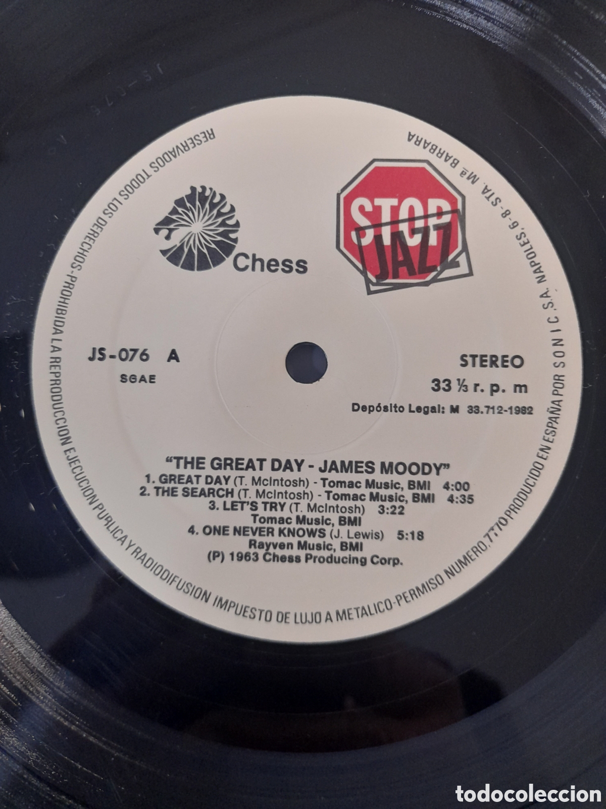 Discos de vinilo: JAMES MOODY, THE GREAT DAY. CHESS - Foto 5