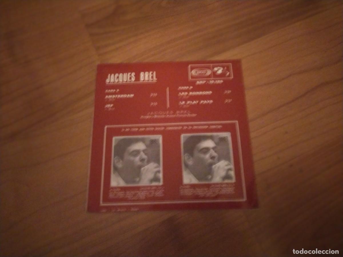 Discos de vinilo: JACQUES BREL, AMSTERDAM + 3 (SONOPLAY, 1968) EP ESP - - Foto 2