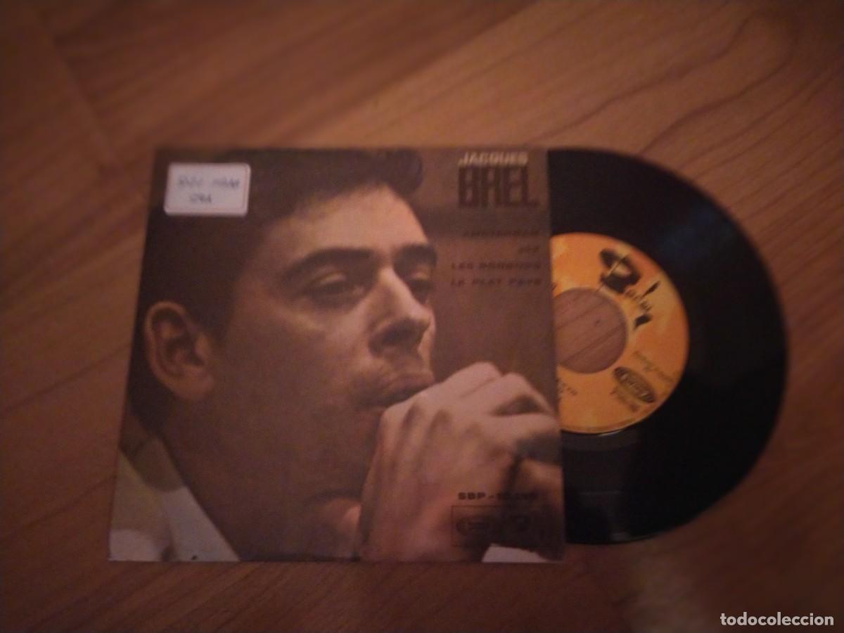 Discos de vinilo: JACQUES BREL, AMSTERDAM + 3 (SONOPLAY, 1968) EP ESP - - Foto 1