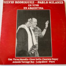 Discos de vinilo: LP SILVIO RODRIGUEZ PABLO MILANES EN VIVO EN ARGENTINA 2 DISCOS. Lote 401972764